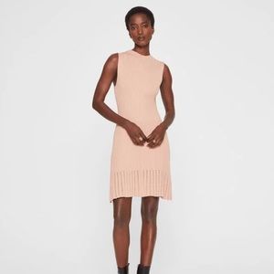 Club Monaco Sleeveless Ribbed Pointelle Dress